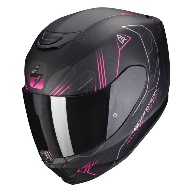 CASCO SCORPION EXO R330 BENDR MATE NEGRO ROSADO