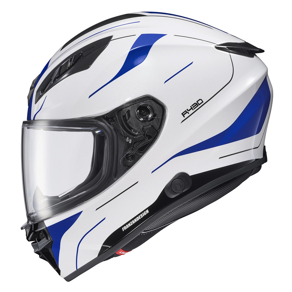 CASCO SCORPION EXO R430 CUTLASS BLANCO AZUL