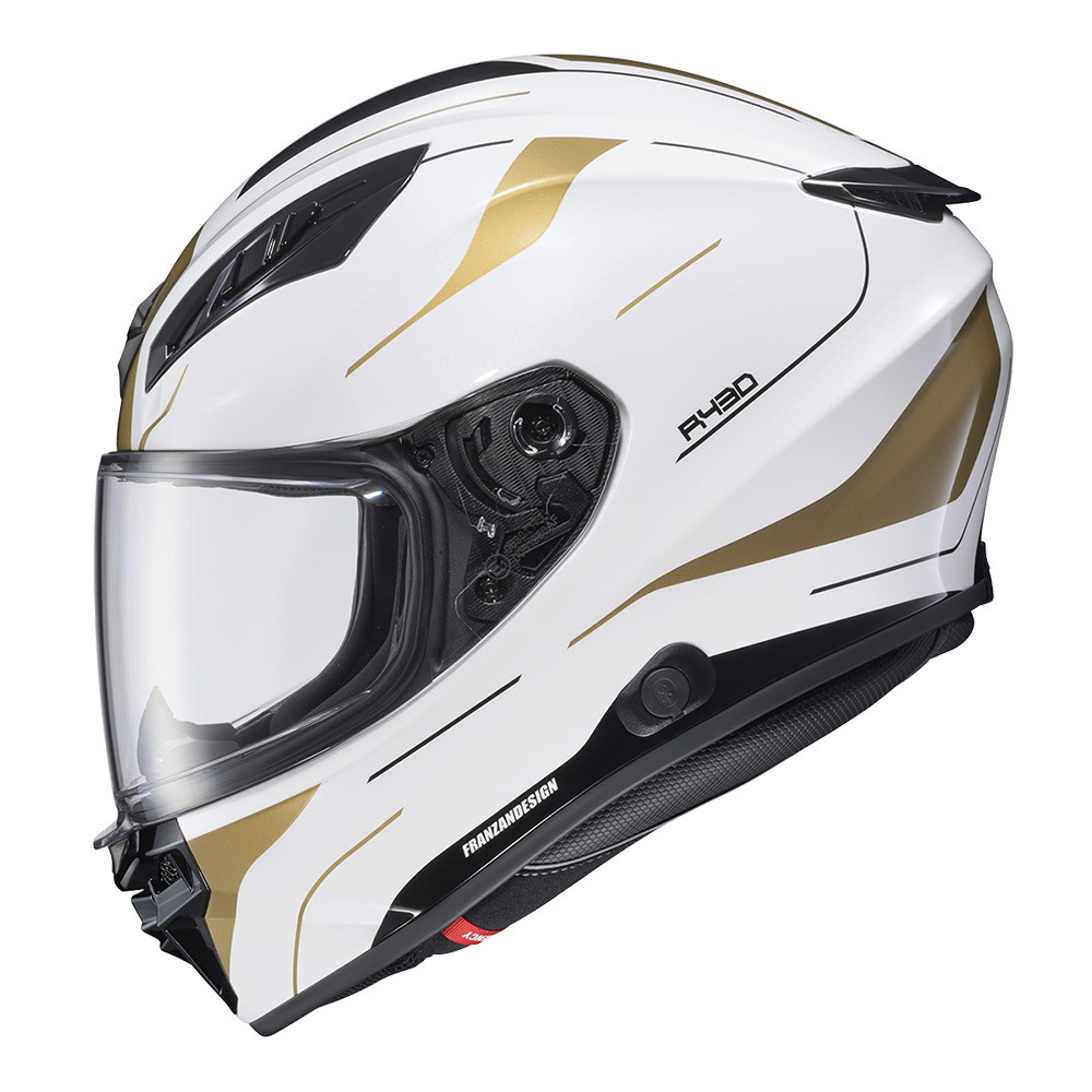 CASCO SCORPION EXO R430 CUTLASS BLANCO DORADO