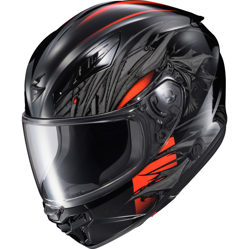 CASCO SCORPION EXO R430 CUTLASS WYVERN NEGRO ROJO