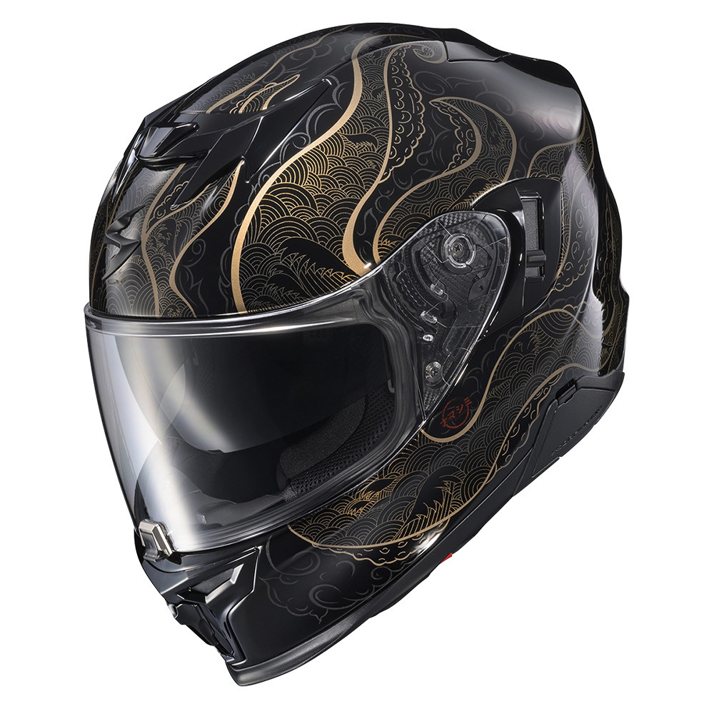 CASCO SCORPION EXO T520 Nama Shimi Negro Dorado